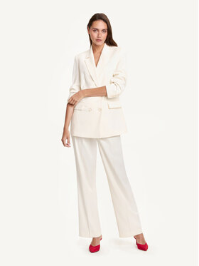 KMX KMX Marynarka 107490009 Écru Straight Fit