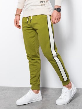Ombre Ombre Teplákové kalhoty P951 Červená Regular Fit