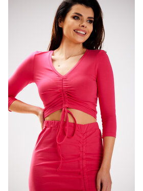 Infinite You Infinite You Bluzka M304 Fioletowy Basic Fit