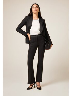 Oltre Oltre Pantaloni di tessuto P088R008734N033 Nero Flare Fit