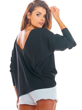 Infinite You Infinite You Bluzka M219 Czarny Basic Fit