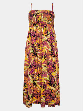 Roxy Roxy Лятна рокля Remember Sun Wvsk ERJWK03146 Сив Slim Fit