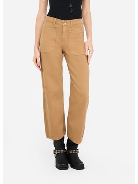Liu Jo Liu Jo Spodnie materiałowe UF5161T181880939 Beżowy Carrot Fit