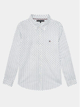 Tommy Hilfiger Tommy Hilfiger Риза Mini Monogram Print Shirt L/S KB0KB08735 Бял Regular Fit