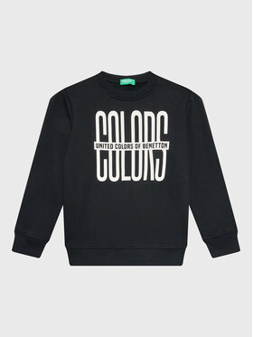 United Colors Of Benetton United Colors Of Benetton Majica dugih rukava 3JLXC107Q Crna Regular Fit