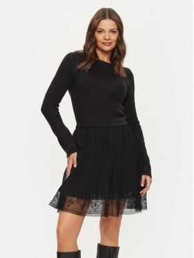 Morgan Morgan Rochie tricotată 242-RMLACE Negru Regular Fit