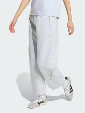 adidas adidas Spodnie materiałowe Z.N.E. OPEN HEMZ.N.E. OPEN HEM Szary Loose Fit
