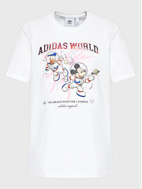 adidas adidas T-Shirt Disney HL9051 Biały Regular Fit