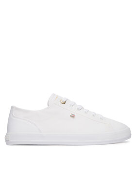 Tommy Hilfiger Tommy Hilfiger Teniși Th Foxing Sneaker Canvas FW0FW09170 Alb