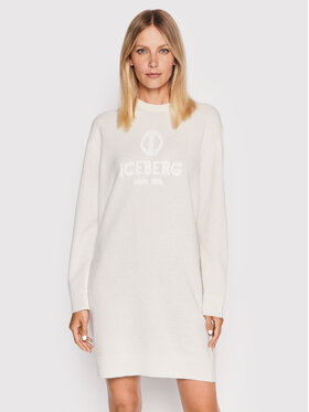 Iceberg Iceberg Džemper haljina 22II2P0AH067054 Bež Regular Fit