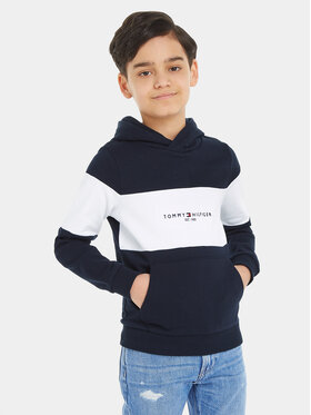 Tommy Hilfiger Tommy Hilfiger Bluza Essential Colorblock KB0KB08385 M Granatowy Regular Fit