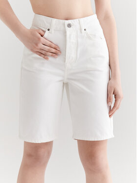 Americanos Americanos Short en jean Tacoma Biker Blanc Regular Fit