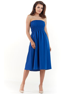 Awama Awama Letné šaty L070 Modrá Basic Fit