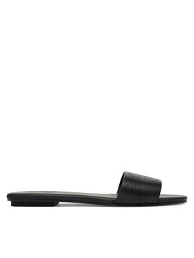 Calvin Klein Calvin Klein Чехли Org Flat Sndl One Bar Lth Aop HW0HW02857 Черен