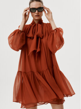 MARI PRETI MARI PRETI Abito da cocktail Romena Marrone Regular Fit