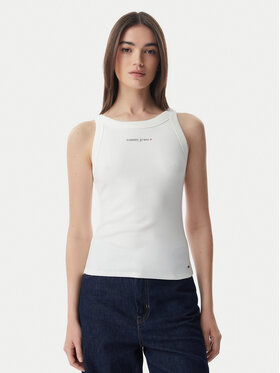 Tommy Jeans Tommy Jeans Top Ess Logo DW0DW22806 Crema Slim Fit