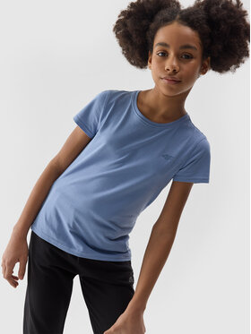 4F 4F Tričko 4FJWSS24TTSHF1110-32S Tmavomodrá Regular Fit