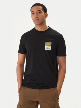 BOSS BOSS Póló Plain 50556023 Fekete Regular Fit