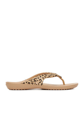 Crocs Crocs Varbavahesandaalid KADEE II LEOPARD FLIP W 206398-98R Beež
