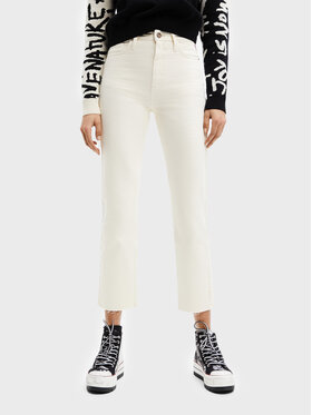 Desigual Desigual Jeansy 22WWDD09 Beżowy Straight Fit