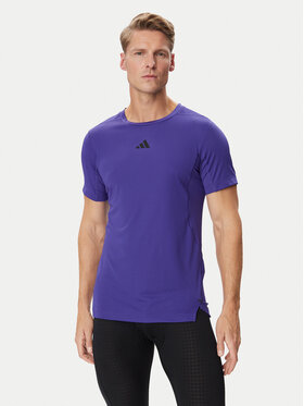 adidas adidas Koszulka techniczna D4T Primelift 3 Stripes KS1145 Fioletowy Regular Fit