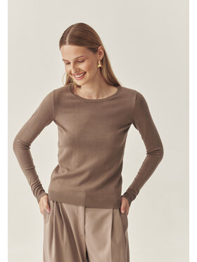 TATUUM TATUUM Sweter TESSINI Brązowy Fitted Fit