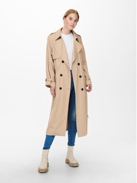 ONLY ONLY Trencz 15242306 Beżowy Regular Fit