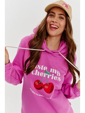 NAOKO NAOKO Mikina Taste My Cherries Ružová Regular Fit
