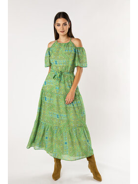 QUIOSQUE QUIOSQUE Každodenné šaty 4OX003 Zelená Regular Fit