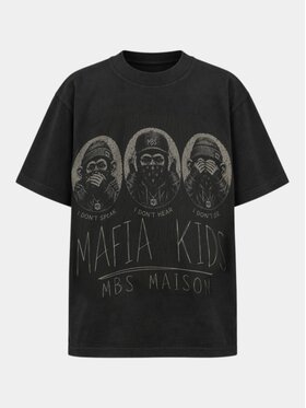 MADE BY SOCIETY MADE BY SOCIETY T-Shirt MAFIA KIDS - T37837 Czarny Basic Fit