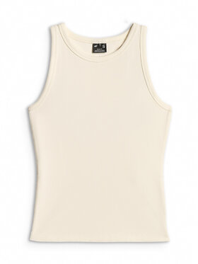 4F 4F Tank top ESSENTIAL Kremowy Slim Fit