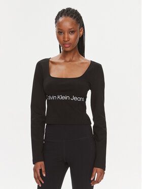 Calvin Klein Jeans Calvin Klein Jeans Blúzka J20J222013 Čierna Regular Fit