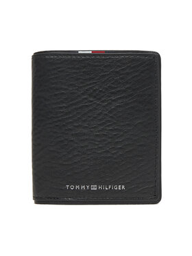 Tommy Hilfiger Tommy Hilfiger Liels vīriešu maks Th Corp Trifold AM0AM13742 Melns