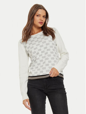 Liu Jo Sport Liu Jo Sport Πουλόβερ TF4228 MS63L Λευκό Regular Fit