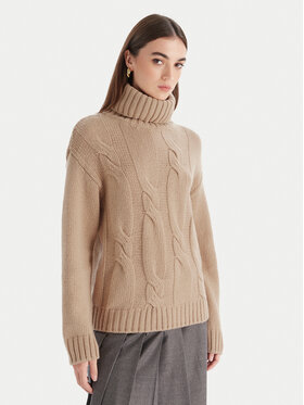 Luisa Spagnoli Luisa Spagnoli Rollkragenpullover Cerema 100250 Beige Regular Fit