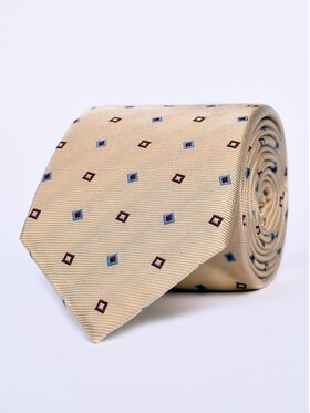 ELSNER ELSNER Krawat JEDWAB ŻAKARD A1101 Żółty