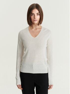 TATUUM TATUUM Sweter MERSA Kremowy Classic Fit