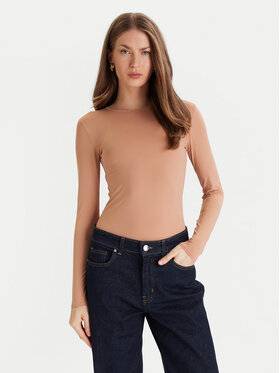 ONLY Боді Frida 15343926 Бежевий Slim Fit