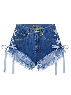 MissDenim MissDenim Džínsové šortky High Waist Tmavomodrá Regular Fit