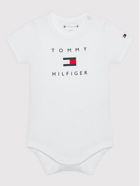 Tommy Hilfiger Tommy Hilfiger Body da neonato KN0KN01422 Bianco Regular Fit
