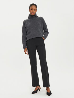 Weekend Max Mara Hlače Estasi 2425136032 Crna Straight Fit