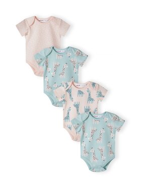 MINOTI MINOTI Komplet 4 par body 16mbaby 11 Różowy Regular Fit