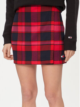 Tommy Jeans Tommy Jeans Mini sukňa DW0DW16512 Červená Regular Fit