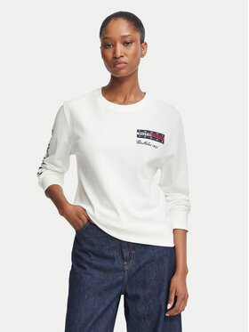 Tommy Jeans Tommy Jeans Bluza DW0DW23807 Bela Relaxed Fit