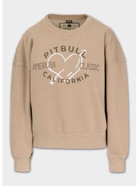 PITBULL PITBULL Bluza Bluza damska Washed MANZANITA HEART M/L Beżowy Regular Fit