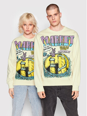 Market Market Суитшърт Unisex SMILEY Into The Unknown 396000840 Бежов Relaxed Fit