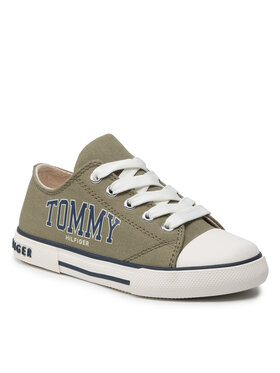 Tommy Hilfiger Tommy Hilfiger Tornacipő Low Cut Lace-Up Sneaker T3X4-32208-1352 M Zöld