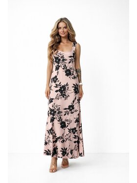 LilaLou LilaLou Sukienka letnia Magdalena Beżowy Regular Fit