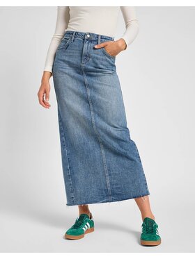 Lee Lee Spódnica jeansowa Maxi Skirt 112355211 Niebieski Regular Fit