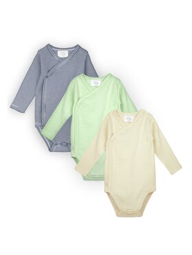 Stellou & friends Stellou & friends Komplet body dziecięcych Long Sleeve CROSS-BODY Czarny